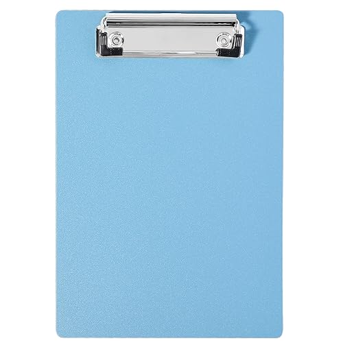 Klemmbrett aus Kunststoff mit gummierter Metallklemme, Eisblau, kleines Klemmbrett, Standard-A5-Größe 225 x 155 mm, langlebiger Papierhalter, Schreiben, Notizen, Dokumente, Formularhalter, von HXMJIED