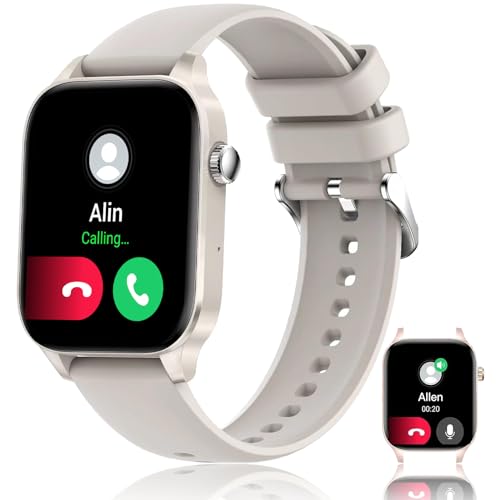 HXQHSTBG Smartwatch für Damen und Herren, Fitness-Uhr-Tracker mit Telefonfunktion, 1,8" HD Smartwatch, IP67 wasserdicht/Blutsauerstoff/100+ Sportuhr-Aktivitätstracker für Android/iOS,Grau HXQHSTBG Smartwatch für Damen und Herren, Fitness-Uhr-Tracker mit Telefonfunktion, 1,8" HD Smartwatch, IP67 wasserdicht/Blutsauerstoff/100+ Sportuhr-Aktivitätstracker für Android/iOS,Grau von HXQHSTBG