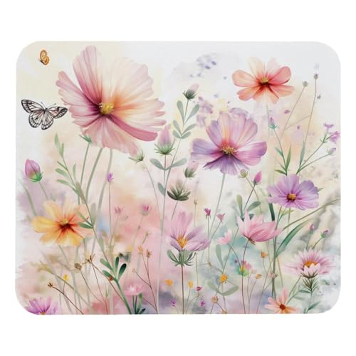 HXYWQA Mauspad Aquarell Blumen Blume Schmetterling rutschfeste Gummibasis Mausmatte Desktop Mauspad Für Büro Laptop HXYWQA Mauspad Aquarell Blumen Blume Schmetterling rutschfeste Gummibasis Mausmatte Desktop Mauspad Für Büro Laptop von HXYWQA