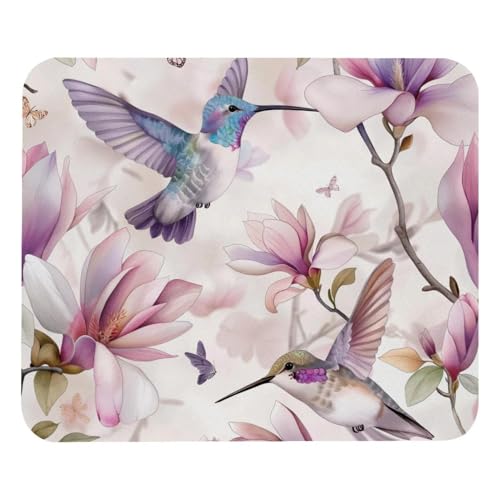 HXYWQA Mauspad Aquarell Kolibris Blumen Blossom Schmetterling rutschfeste Gummibasis Mausmatte Desktop Mauspad Für Büro Laptop HXYWQA Mauspad Aquarell Kolibris Blumen Blossom Schmetterling rutschfeste Gummibasis Mausmatte Desktop Mauspad Für Büro Laptop von HXYWQA