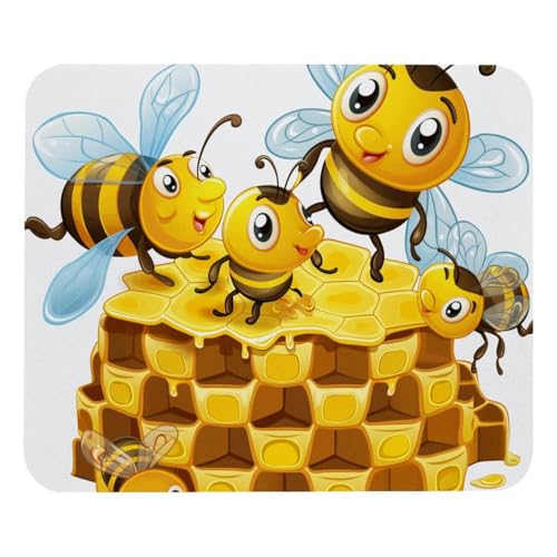 HXYWQA Mauspad Bienen Muster rutschfeste Gummibasis Mausmatte Desktop Mauspad Für Büro Laptop HXYWQA Mauspad Bienen Muster rutschfeste Gummibasis Mausmatte Desktop Mauspad Für Büro Laptop von HXYWQA