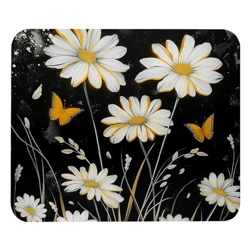 HXYWQA Mauspad Gänseblümchen Blüte Blumen Gänseblümchen Schmetterling rutschfeste Gummibasis Mausmatte Desktop Mauspad Für Büro Laptop HXYWQA Mauspad Gänseblümchen Blüte Blumen Gänseblümchen Schmetterling rutschfeste Gummibasis Mausmatte Desktop Mauspad Für Büro Laptop von HXYWQA