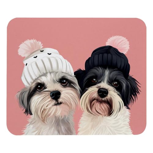 HXYWQA Mauspad Hunde Tier rutschfeste Gummibasis Mausmatte Desktop Mauspad Für Büro Laptop von HXYWQA