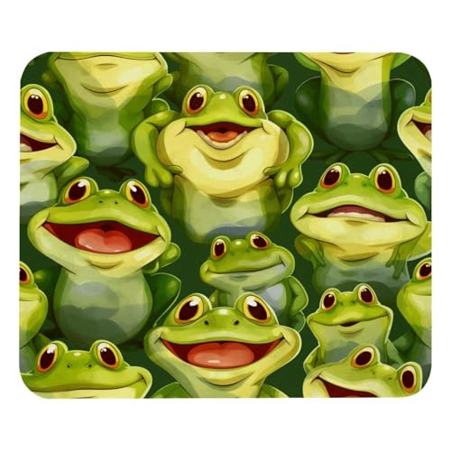 HXYWQA Mauspad Niedliche Frösche Muster Grün rutschfeste Gummibasis Mausmatte Desktop Mauspad Für Büro Laptop HXYWQA Mauspad Niedliche Frösche Muster Grün rutschfeste Gummibasis Mausmatte Desktop Mauspad Für Büro Laptop von HXYWQA