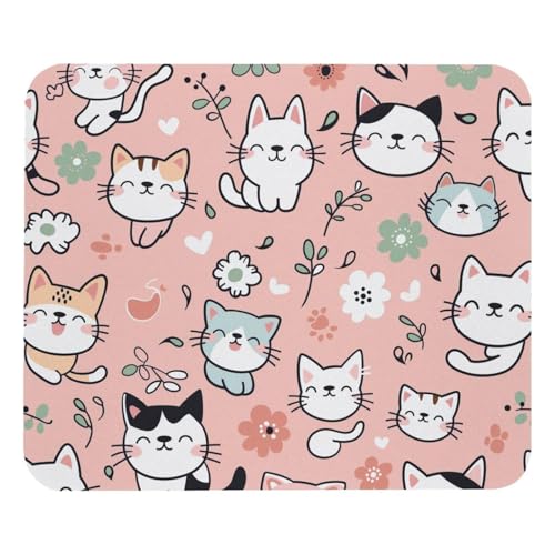 HXYWQA Mauspad Niedliche Katzen Muster rutschfeste Gummibasis Mausmatte Desktop Mauspad Für Büro Laptop HXYWQA Mauspad Niedliche Katzen Muster rutschfeste Gummibasis Mausmatte Desktop Mauspad Für Büro Laptop von HXYWQA