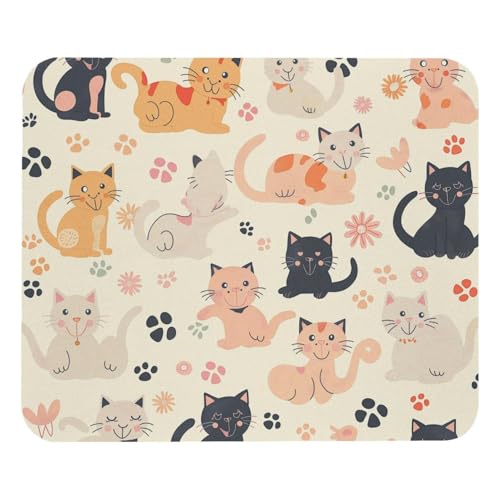 HXYWQA Mauspad Niedliche Katzen Muster rutschfeste Gummibasis Mausmatte Desktop Mauspad Für Büro Laptop HXYWQA Mauspad Niedliche Katzen Muster rutschfeste Gummibasis Mausmatte Desktop Mauspad Für Büro Laptop von HXYWQA