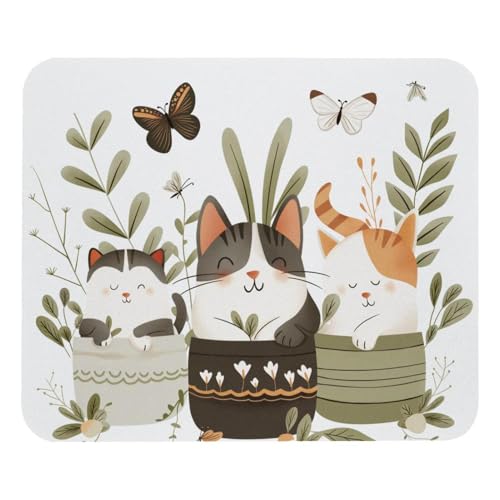 HXYWQA Mauspad Niedliche Katzen Schmetterling rutschfeste Gummibasis Mausmatte Desktop Mauspad Für Büro Laptop HXYWQA Mauspad Niedliche Katzen Schmetterling rutschfeste Gummibasis Mausmatte Desktop Mauspad Für Büro Laptop von HXYWQA