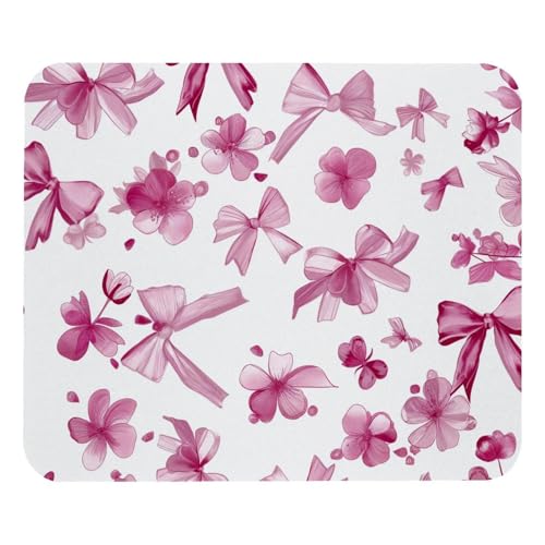 HXYWQA Mauspad Rosa Gemusterte Schleifenblumen rutschfeste Gummibasis Mausmatte Desktop Mauspad Für Büro Laptop HXYWQA Mauspad Rosa Gemusterte Schleifenblumen rutschfeste Gummibasis Mausmatte Desktop Mauspad Für Büro Laptop von HXYWQA