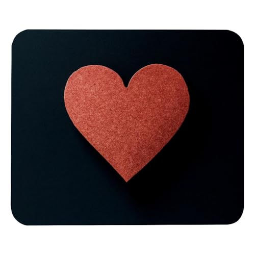 HXYWQA Mauspad Rotes Herz rutschfeste Gummibasis Mausmatte Desktop Mauspad Für Büro Laptop von HXYWQA