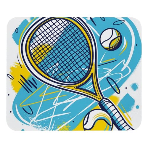 HXYWQA Mauspad Tennisschläger Und Ball rutschfeste Gummibasis Mausmatte Desktop Mauspad Für Büro Laptop HXYWQA Mauspad Tennisschläger Und Ball rutschfeste Gummibasis Mausmatte Desktop Mauspad Für Büro Laptop von HXYWQA