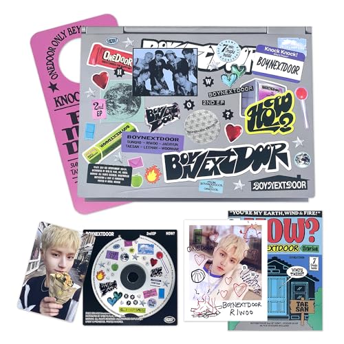 BOYNEXTDOOR - 2nd EP [HOW?] (Sticker Ver.) Sticker Book + CD-R + Polaroid + Photocard + Door Hanger + 3 Extra Photocards von HYBE Ent.