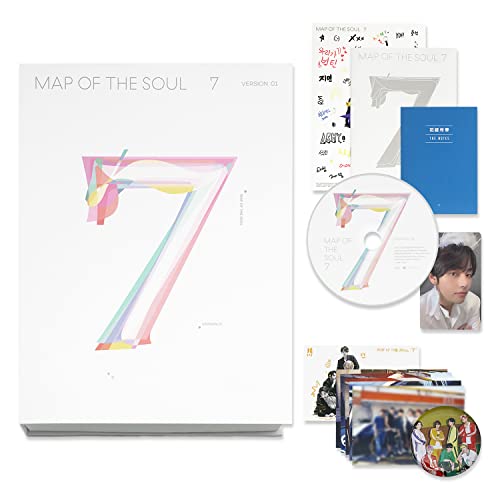 BTS Album - MAP OF SOUL : 7 [ 1 ver. ] Package + Photo Book + Lyric Book + CD + Mini Book + Photo Card + PostCard + Sticker + Coloring Paper von HYBE Ent.