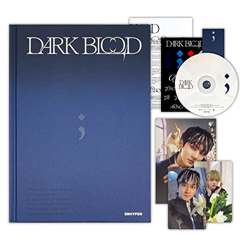 ENHYPEN - [DARK BLOOD] (FULL Ver.) Photo Book + CD-R + Photo Card + Message Photo Card + Sticker + Postcard + Bookmark + Poster With Lyrics + 2 Pin Button Badges + 4 Extra Photocards von HYBE Ent.