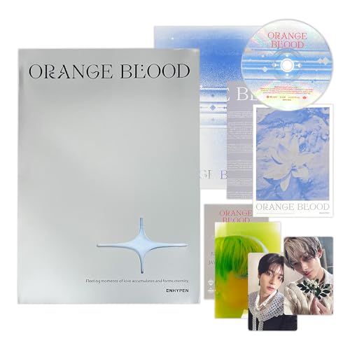 ENHYPEN - [ORANGE BLOOD] (KALPA Ver.) Photo Book + CD-R + Photo Card A + Photo Card B + Sticker + Photo Paper + Postcard + Poster With Lyrics + 2 Pin Badges + 4 Extra Photocards von HYBE Ent.