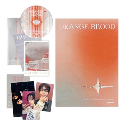 ENHYPEN - [ORANGE BLOOD] (KSANA Ver.) Photo Book + CD-R + Photo Card A + Photo Card B + Sticker + Photo Paper + Postcard + Poster With Lyrics + 2 Pin Badges + 4 Extra Photocards von HYBE Ent.