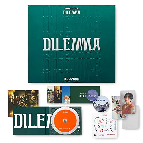 ENHYPEN THE 1ST ALBUM - DIMENSION : DILEMMA [ ESSENTIAL Ver. ] Photobook + Digipak Case + CD + Mini Poster + Photo Card Type A/B + TOP Loader + Sitcker von Hybe Ent.