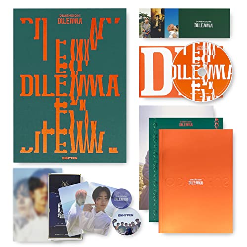 ENHYPEN THE 1ST ALBUM - DIMENSION : DILEMMA [ ODYSSEUS Ver. ] Photobook + CD + Lyric Book + Photocard + Hologram Photocard + Mini Poster(Folded) + Sticker + OFFICIAL POSTER von HYBE Ent.