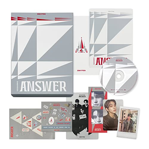 ENHYPEN The 1st Album Repackage - [DIMENSION:ANSWER] (NO Ver.) Book Case+Photo Book+Lyric Book+Holder+CD-R+Photo Stand+Photo Card-A&B+Paper Dice+Sticker+Photo Bookmark von HYBE Ent.