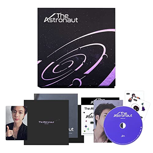 JIN of BTS - [The Astronaut] (VERSION 01) Out Cover + Photobook + CD + Lyric Card + Postcard + Graphic Sticker + Seal Sticker + Photocard + Poster + 2 Extra Photocards von HYBE Ent.