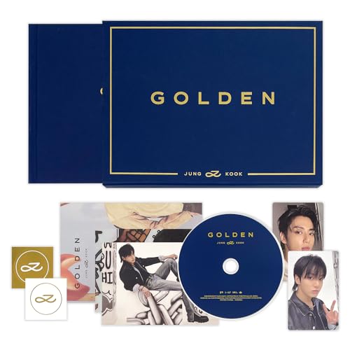 JUNGKOOK - [GOLDEN] (SUBSTANCE Ver.) Book Case + Photo Book + CD & CD Envelope + Post Card + Poster + Photo Card + Symbol Sticker + Contents Envelope + 2 Extra Photocards von HYBE Ent.