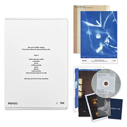 RM of BTS - [Indigo] (Book Edition) Outer Box + Book + CD + Postcard + Photocard + Fabric Card + Instant Photo + Folded Poster + 2 Extra Photocards von HYBE Ent.