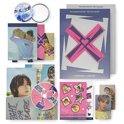 TXT The 2nd Album Repackage - THE CHAOS CHAPTER : FIGHT OR ESCAPE [ FIGHT ver. ] CD-R+Photo Book+Lyric Book+BehindPoster+PhotoCard+StickerPack+PostCard+Poster+AR Card+OS Photo Card+Cut-out Board von HYBE Ent.