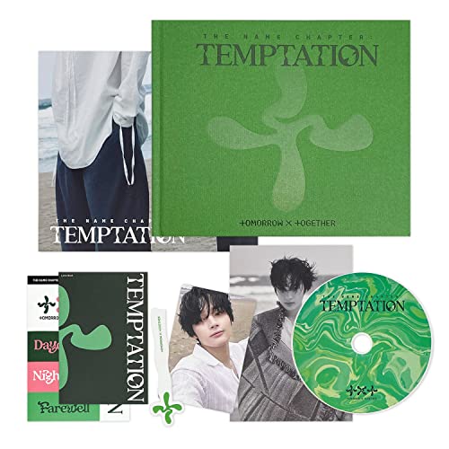 TXT - [The Name Chapter : TEMPTATION] (Farewell Ver.) Photo Book + Lyric Book + CD + Sticker Pack + Bookmark + Post Card + Photo Card + Poster + 1 Pocket Hand Mirror + 4 Extra Photocards von HYBE Ent.