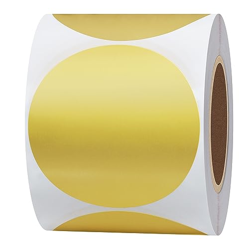 Hybsk 51 mm runde Papieraufkleber, Etiketten Verpackungsdichtungen, Handwerk, Hochzeit, Etikett, Topper-Etiketten, 300 Pro Rolle 1 roll (Gold) von HYBSK