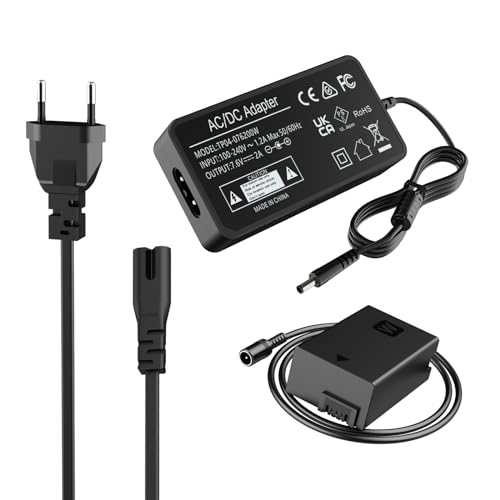 AC-PW20 Netzteil NP-FW50 Dummy Akku-Kit,Ersetzt NPFW50 Akku,Für Sony Alpha ZV-E10 ZVE10 A6000 A6400 A6500 A5000 A7 A7II A7S A7SII A7S2 A7R A7RII A7R2 SLT-A35 A37 A55D SC-RX10 II IV NEX-6 NEX-7Serie von HYCTP