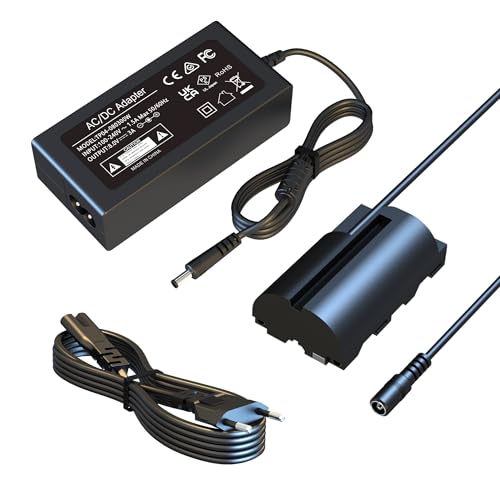 HYCTP NP-F550 Netzteil Adapter Kit,NP-F550 Dummy Akku Ersetzen Sony NP-F970 F950 F770 F750 F570 F550 Akku,Für Sony Handycams Video,LED-Lichter,Feelworld Atomos Ninja Shinobi Displays,Kamera Ladegerät von HYCTP