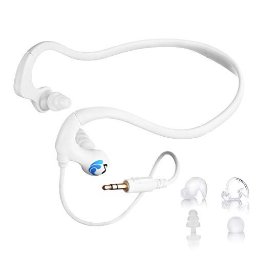 HydroActive Premium Kurzkabel-Kopfhörer (3,5-mm-Klinkenstecker) - Wasserdicht mit 11 Ohrhörern in 4 Ausführungen (Musikplayer separat erhältlich) von HYDROACTIVE