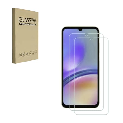 Design für Samsung Galaxy A05s (nicht für A05) Displayschutzfolie mit voller Abdeckung 9H gehärteter Glasfolie, blasenfrei, HD klar von HYGMOCC