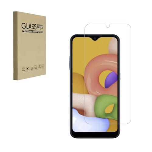 Displayschutzfolie für Samsung Galaxy A01 [5,7 Zoll] Schutzfolie aus gehärtetem Glas HD 9H Härte Case Friendly Einfache Installation Anti Scratch Bubble Free (1 Stück) von HYGMOCC