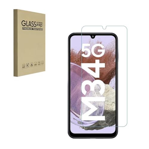 Displayschutzfolie für Samsung Galaxy A25 5G, M34 5G Schutzfolie aus gehärtetem Glas HD 9H Härtefall Freundlich Einfache Installation Anti Scratch Bubble Free (1 Stück) von HYGMOCC