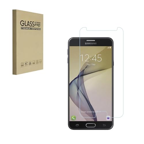 Displayschutzfolie für Samsung Galaxy J7 2017/J7 Prime J7 Sky Pro/SM-J727A J727U J727T Schutzfolie aus gehärtetem Glas Case Friendly Einfache Installation Anti Scratch Bubble Free (1 Stück) von HYGMOCC