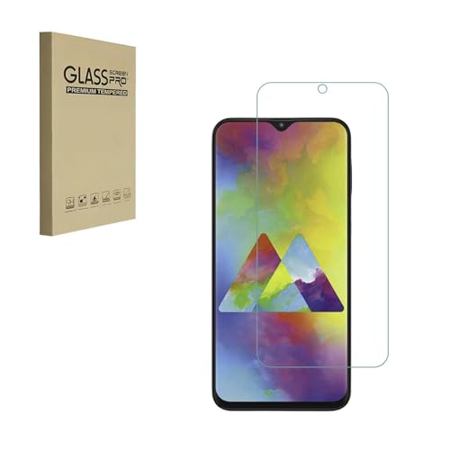 Displayschutzfolie für Samsung Galaxy M20 Schutzfolie aus gehärtetem Glas HD 9H Härtefall Freundlich Einfache Installation Anti Scratch Bubble Free (1 Stück) von HYGMOCC