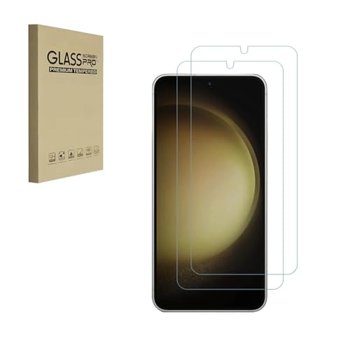Displayschutzfolie für Samsung Galaxy S23 Plus Hartglasfolie 9H Härte Kratzfest HD Klar [2er-Pack] von HYGMOCC