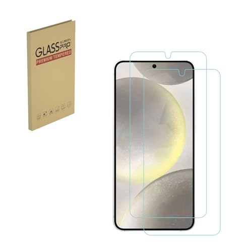Displayschutzfolie für Samsung Galaxy S24 5G 6,2 Zoll (15,7 cm), gehärtetes Glas, HD-9H-Härte, einfache Installation, kratzfest, blasenfrei, 2 Stück von HYGMOCC