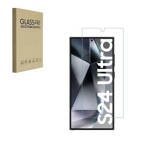 Displayschutzfolie für Samsung Galaxy S24 Ultra Schutzfolie aus gehärtetem Glas HD 9H Härtefall Freundlich Einfache Installation Anti Scratch Bubble Free (1 Stück) von HYGMOCC