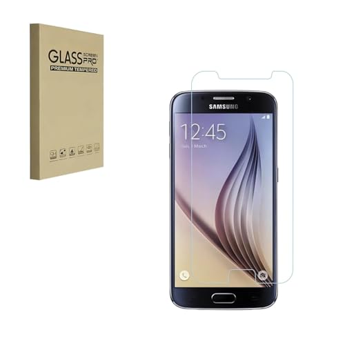Displayschutzfolie für Samsung Galaxy S6 Schutzfolie aus gehärtetem Glas HD 9H Härtefall Freundlich Einfache Installation Anti Scratch Bubble Free (1 Stück) von HYGMOCC
