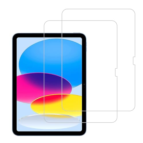 HYGMOCC Design für Apple iPad 10. Generation 10,9 Zoll (2022) Displayschutzfolie aus gehärtetem Glas, kratzfest, blasenfrei, High Definition (2er-Pack) von HYGMOCC