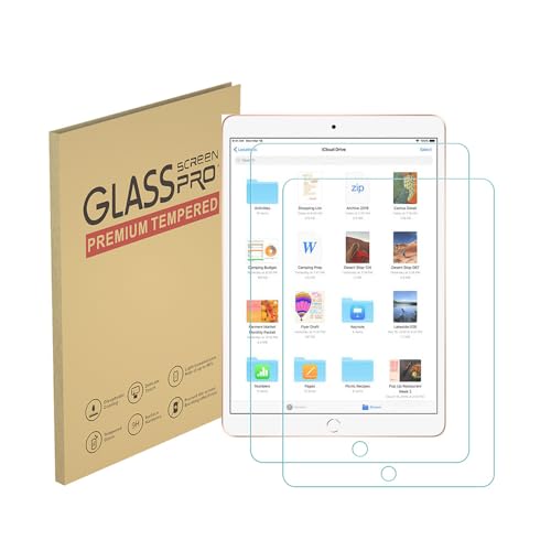 HYGMOCC Design für Apple iPad Air 3 (2019) 10,5 Zoll Displayschutzfolie aus gehärtetem Glas, kratzfest, blasenfrei, High Definition (2er-Pack) von HYGMOCC