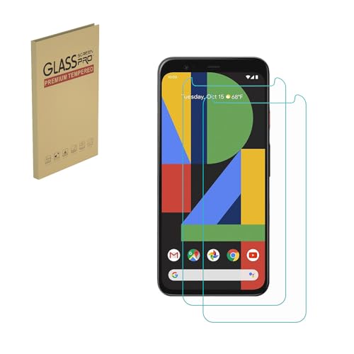 HYGMOCC Displayschutzfolie, Blickschutzfolie kompatibel mit Google Pixel 4XL, (nicht für Pixel 4 / Pixel 4A), gehärtetes Glas, kratzfest, blasenfrei, Crystal Clear [2er-Pack] von HYGMOCC