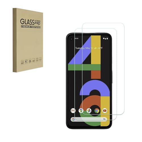 HYGMOCC Displayschutzfolie Design für Google Pixel 4A 4G gehärtetes Glas Anti-Kratzer Anti-Fingerabdruck Blasenfrei[2er Pack] von HYGMOCC
