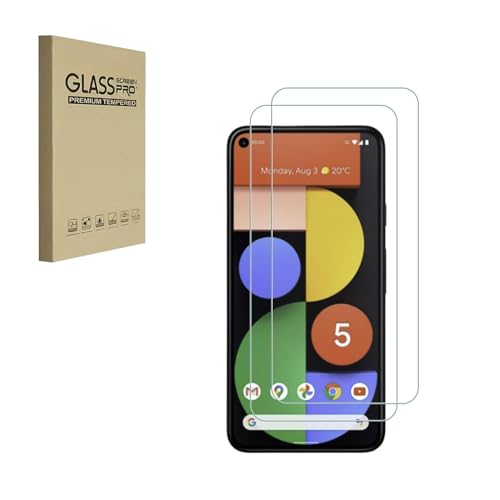 HYGMOCC Displayschutzfolie aus gehärtetem Glas für Google Pixel 5, Anti-Scratch Anti-Fingerabdrücke Blasenfrei Ultra Transparent (NICHT passend für Google Pixel 5a/4/3)[2er Pack] von HYGMOCC