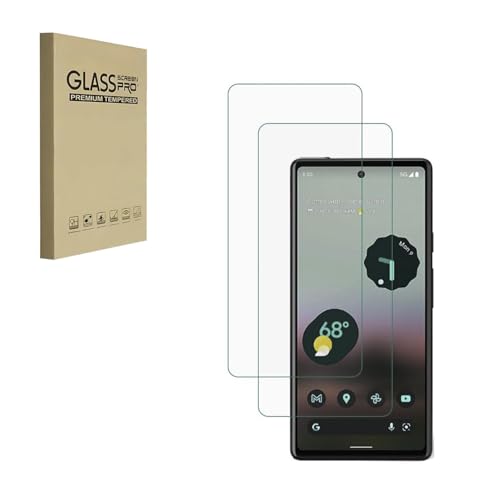 HYGMOCC Displayschutzfolie für Google Pixel 6A (6,1 Zoll), Displayschutzfolie aus gehärtetem Glas HD Clear, kratzfest, blasenfrei[2er Pack] von HYGMOCC