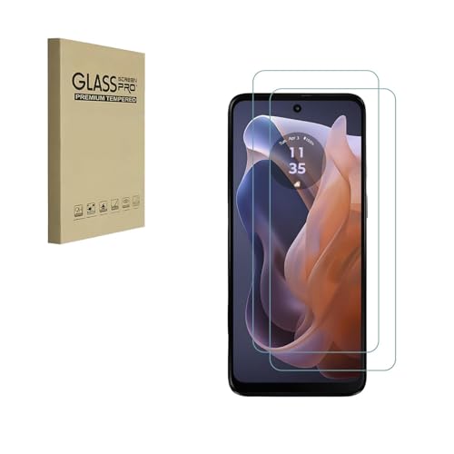 HYGMOCC Displayschutzfolie für Motorola Moto G Play (2024) gehärtete Glasfolie, kratzfest, blasenfrei, gehäusefreundlich (2 Stück) von HYGMOCC