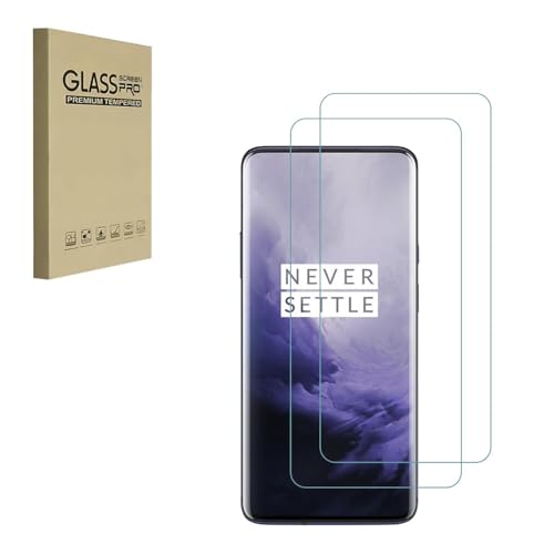 HYGMOCC Displayschutzfolie für OnePlus 7 Pro und OnePlus 7T Pro Schutzfolie aus gehärtetem Glas HD 9H Härte Case Friendly Einfache Installation Anti Scratch Bubble Free (2 Stück) von HYGMOCC