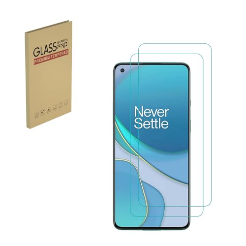 HYGMOCC Displayschutzfolie für OnePlus 8T/OnePlus 8T 5G/Plus 5G Schutzfolie aus gehärtetem Glas HD Freundlich Einfache Installation Anti Scratch Bubble Free (2 Stück) von HYGMOCC