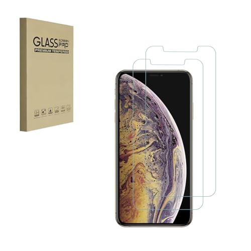 HYGMOCC Displayschutzfolie für iPhone 11 Pro Max/iPhone Xs Max Hartglasfolie 9H Härte Kratzfest HD Klar [2er-Pack] von HYGMOCC